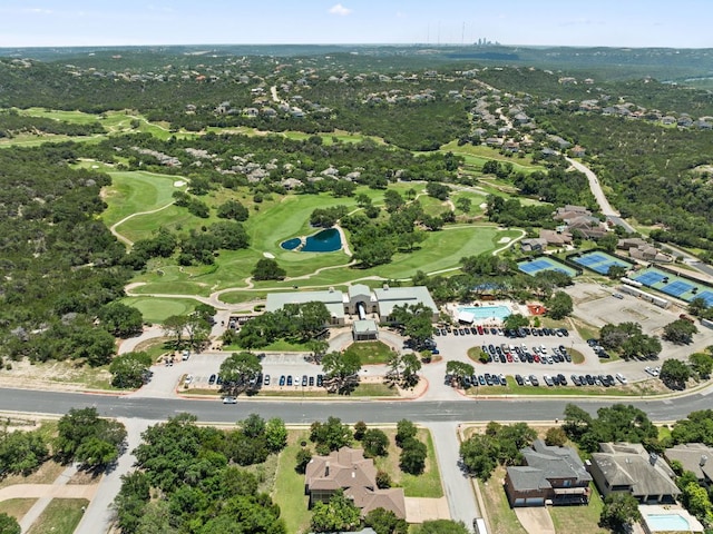 4206 River Place Blvd, Austin, TX 78730 - aerial view of residential area featuring a golf course and a nearby body of water