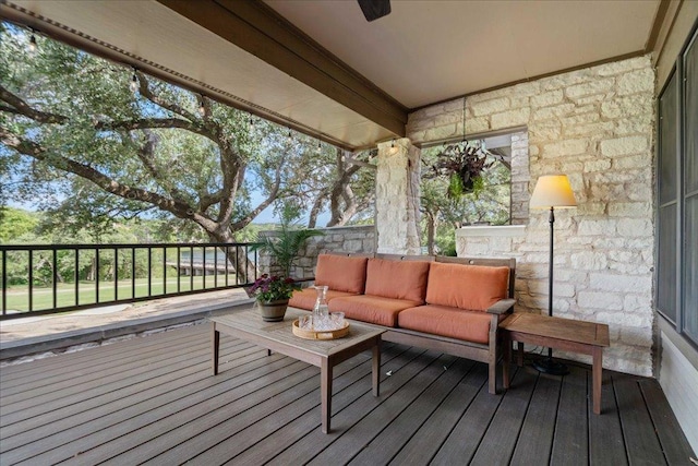 110 W Eagle Dr, The Hills, TX 78738 - deck featuring outdoor lounge area