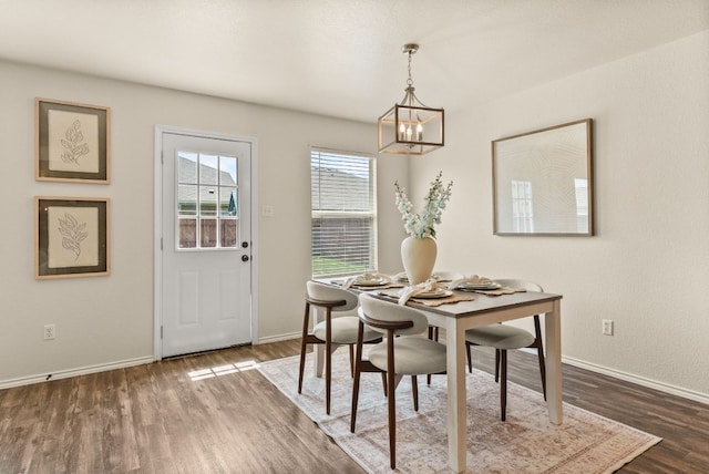 1305 Cozy Creek Dr, Temple, TX 76502 - dining room with a chandelier and wood finished floors