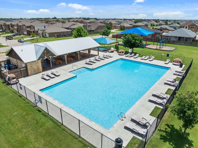 1305 Cozy Creek Dr, Temple, TX 76502 - community pool featuring a residential view and a patio area