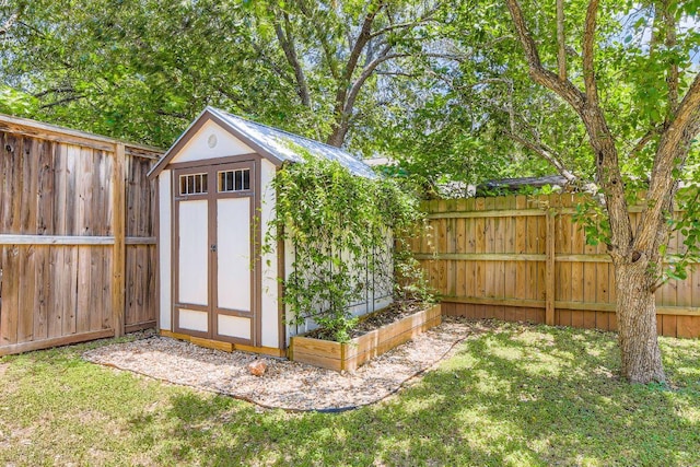 11325 Stormy Ridge Rd, Austin, TX 78739 - view of shed with a fenced backyard