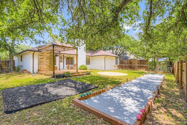 11325 Stormy Ridge Rd, Austin, TX 78739 - fenced backyard featuring a deck