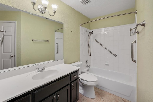 17729 Cahir Glen Cv, Pflugerville, TX 78660 - full bathroom featuring vanity, washtub / shower combination, and tile patterned flooring