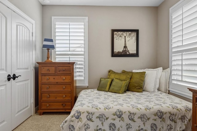 7016 Lickeen Ct, Austin, TX 78744 - bedroom featuring light colored carpet and a closet