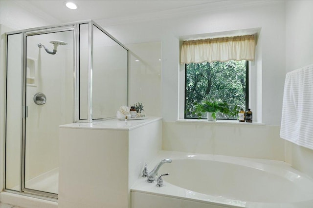 1303UNIT13A N Cuernavaca Dr Unit A13, Austin, TX 78733 - bathroom with a shower stall and a garden tub