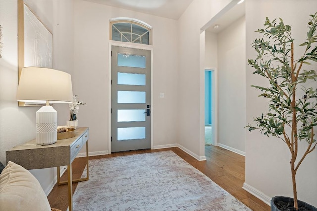 18517 Tanner Bayou Loop, Austin, TX 78738 - foyer entrance featuring wood finished floors and baseboards