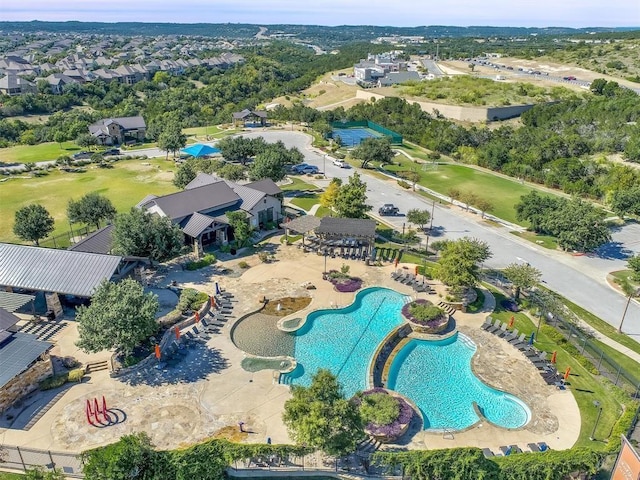 18517 Tanner Bayou Loop, Austin, TX 78738 - bird's eye view of a pool area