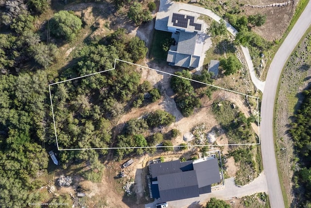 18509 Sugar Maple Dr, Lago Vista, TX 78645 - aerial overview of property's location featuring property parcel outlined