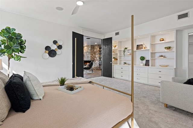 821 Malabar St, Austin, TX 78734 - carpeted bedroom featuring ceiling fan