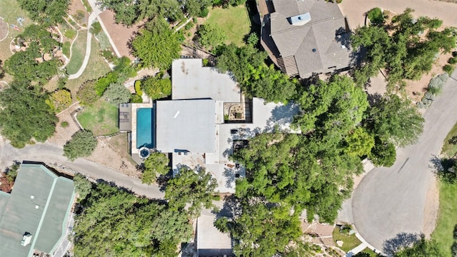 821 Malabar St, Austin, TX 78734 - bird's eye view of a pool area