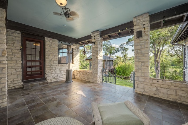 10701 Glass Mountain Trl, Austin, TX 78750 - view of patio / terrace featuring a ceiling fan