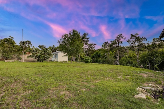 10701 Glass Mountain Trl, Austin, TX 78750 - view of yard at dusk