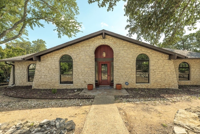 10701 Glass Mountain Trl, Austin, TX 78750 - view of front of home featuring stone siding