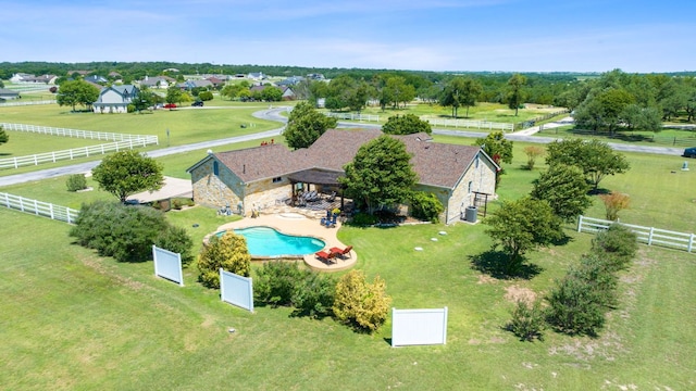 30112 Twin Creek Dr, Georgetown, TX 78626 - aerial view of property and surrounding area featuring a pool area