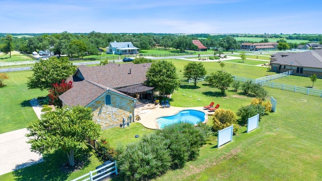 30112 Twin Creek Dr, Georgetown, TX 78626 - view from above of property featuring a pool area
