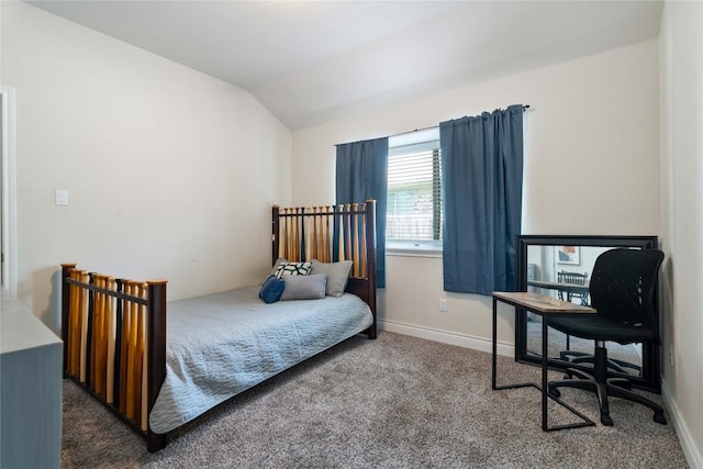 136 W Highfield St, Hutto, TX 78634 - carpeted bedroom featuring vaulted ceiling and an office area
