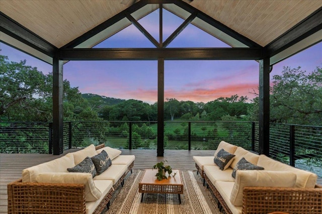 202 Hub Dr, Wimberley, TX 78676 - view of patio featuring an outdoor living space