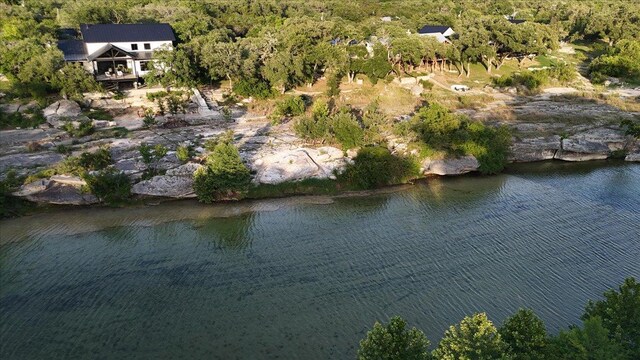 202 Hub Dr, Wimberley, TX 78676 - aerial view of property's location with a large body of water