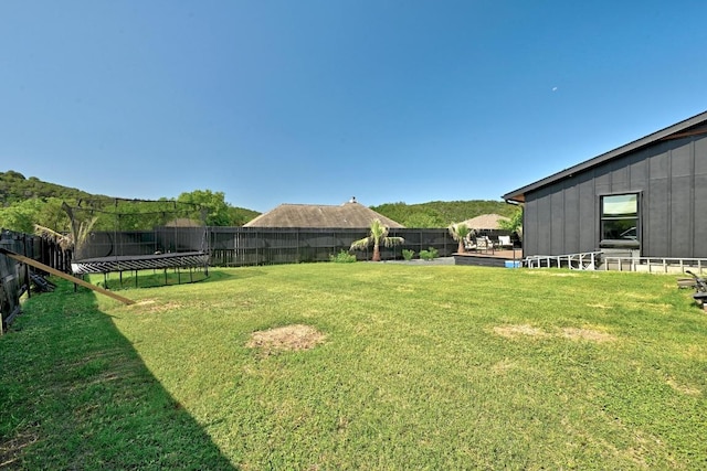 12501 Mixson Dr, Austin, TX 78732 - fenced backyard with a trampoline