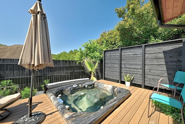 12501 Mixson Dr, Austin, TX 78732 - wooden deck with a fenced backyard
