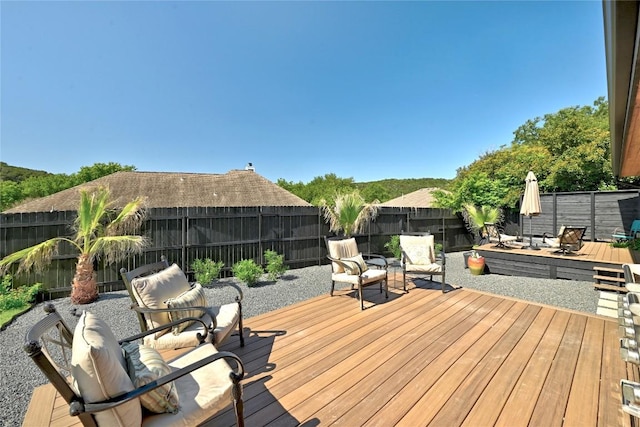 12501 Mixson Dr, Austin, TX 78732 - deck featuring a fenced backyard