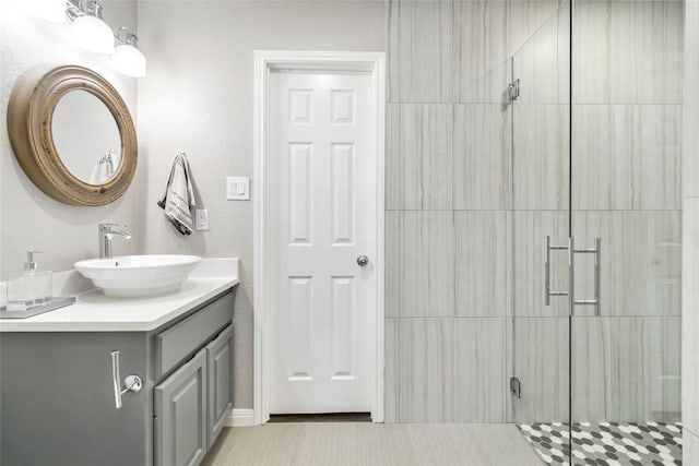 10601 Showboat Cv, Austin, TX 78730 - full bath featuring a shower stall and vanity