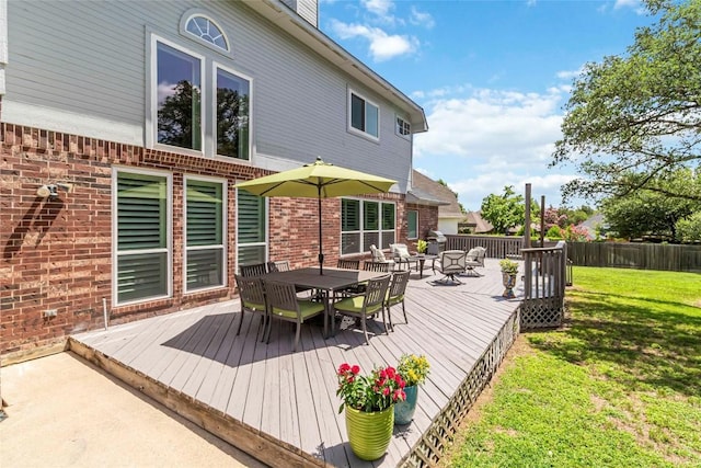 10601 Showboat Cv, Austin, TX 78730 - wooden terrace featuring outdoor dining area