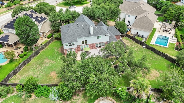 10601 Showboat Cv, Austin, TX 78730 - aerial view of residential area featuring a pool