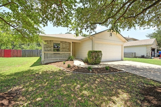402 Colonial Park Blvd, Austin, TX 78745 - single story home featuring a garage, driveway, and a porch