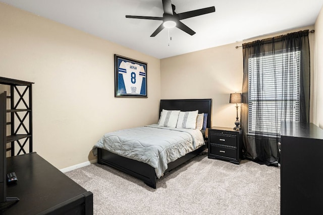 7625 Brecourt Manor Way, Austin, TX 78739 - bedroom with light carpet and a ceiling fan