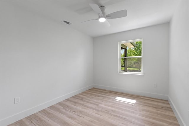 5604 Overbrook Dr, Austin, TX 78723 - empty room featuring light wood-style flooring and a ceiling fan