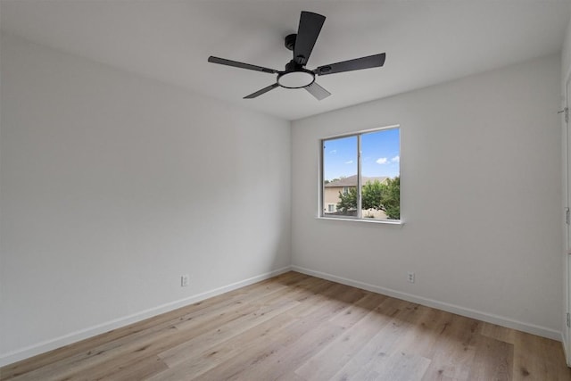 17129 Hamilton Point Cir, Manor, TX 78653 - spare room with light wood-type flooring and ceiling fan