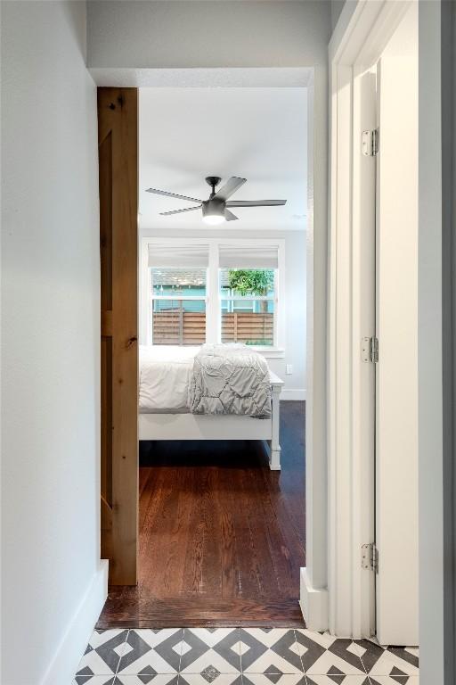 1309 Garden St, Austin, TX 78702 - bedroom with baseboards and ceiling fan