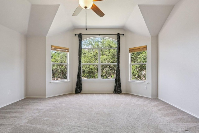 411 S Lynnwood Trl, Cedar Park, TX 78613 - unfurnished room with ceiling fan, carpet, and vaulted ceiling