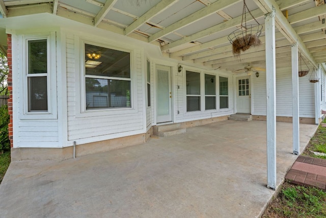 11511 Sombrero Dr, Austin, TX 78748 - view of patio / terrace featuring ceiling fan