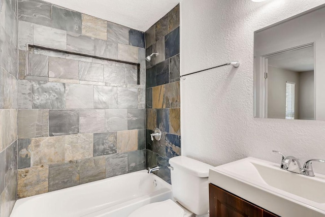 5808 Cherry Park, Austin, TX 78745 - full bathroom with a textured wall, shower / bath combination, and vanity