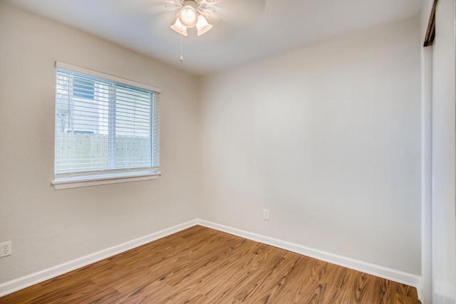 5808 Cherry Park, Austin, TX 78745 - unfurnished room with a ceiling fan and wood finished floors