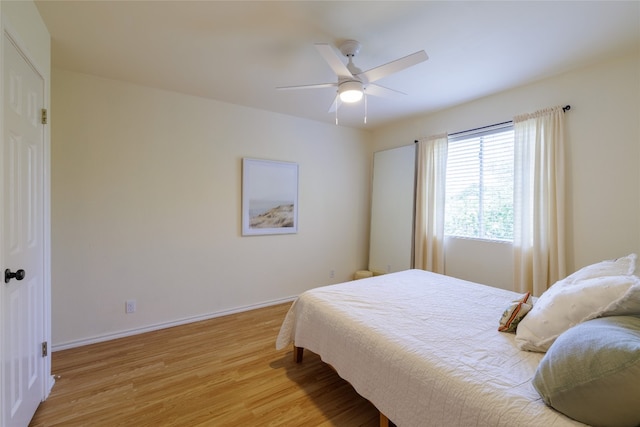 16704 Shipshaw River Cv, Leander, TX 78641 - bedroom featuring light wood-type flooring and a ceiling fan