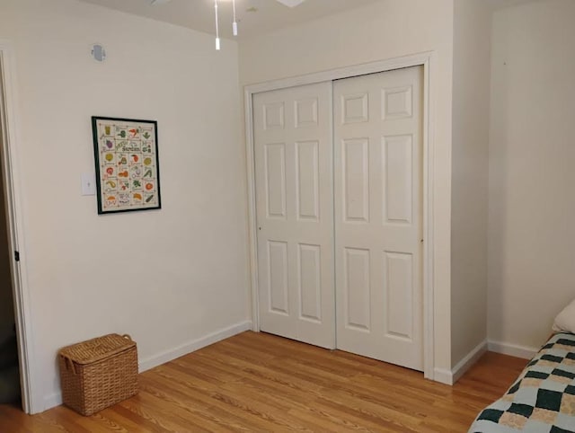 16704 Shipshaw River Cv, Leander, TX 78641 - unfurnished bedroom featuring light wood-style flooring and a closet