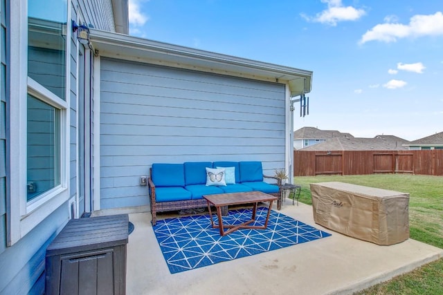 336 Gaida Loop, Georgetown, TX 78628 - view of patio with an outdoor hangout area
