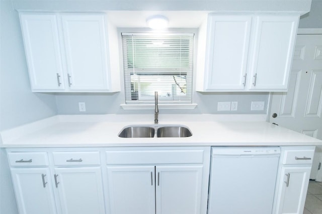 7107 Dan Jean Dr Unit A & B, Austin, TX 78745 - kitchen with white dishwasher, white cabinets, and light countertops