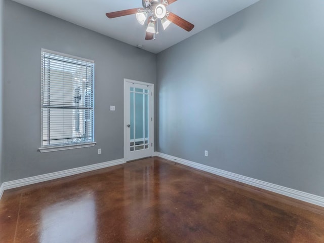 100 N Meadowlark St, Lakeway, TX 78734 - unfurnished room featuring concrete floors and a ceiling fan