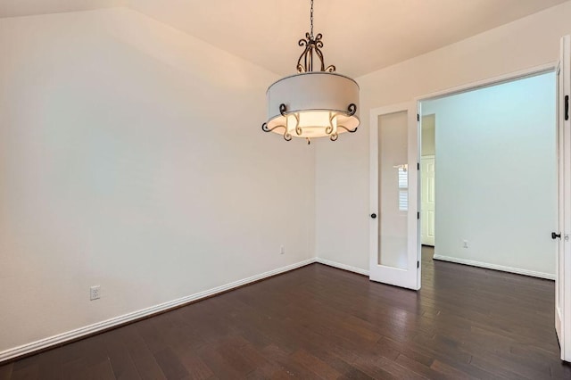 851 Catalina Ln, Austin, TX 78737 - empty room featuring dark wood-style floors and lofted ceiling