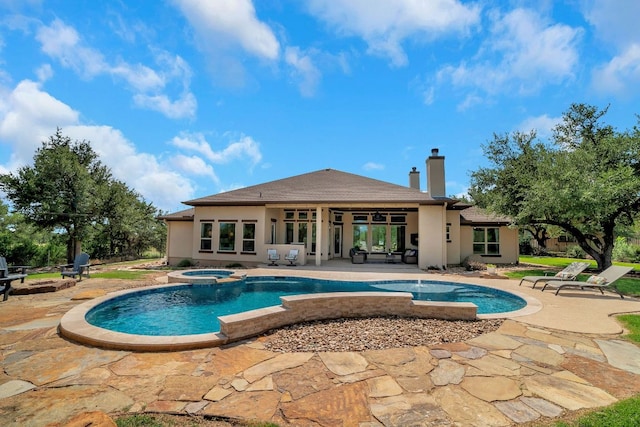 213 Woodland Hills Dr, Georgetown, TX 78633 - view of pool with a patio area and a pool with connected hot tub