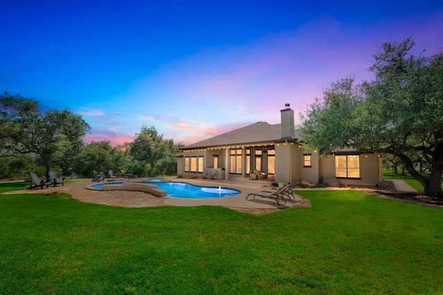 213 Woodland Hills Dr, Georgetown, TX 78633 - swimming pool with a patio area and a yard
