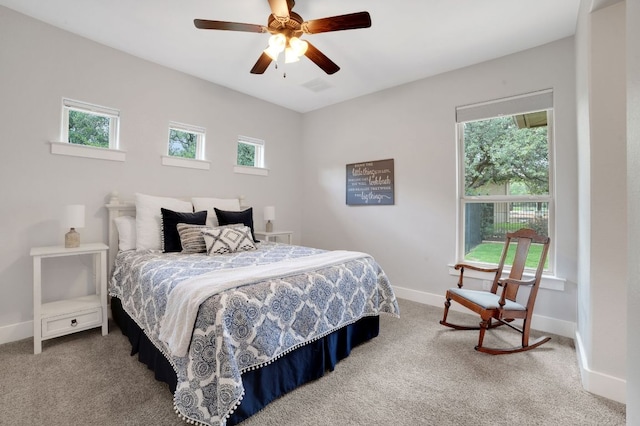 213 Woodland Hills Dr, Georgetown, TX 78633 - bedroom with carpet and ceiling fan