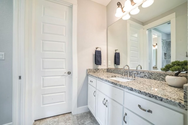 213 Woodland Hills Dr, Georgetown, TX 78633 - full bathroom featuring vanity and a chandelier
