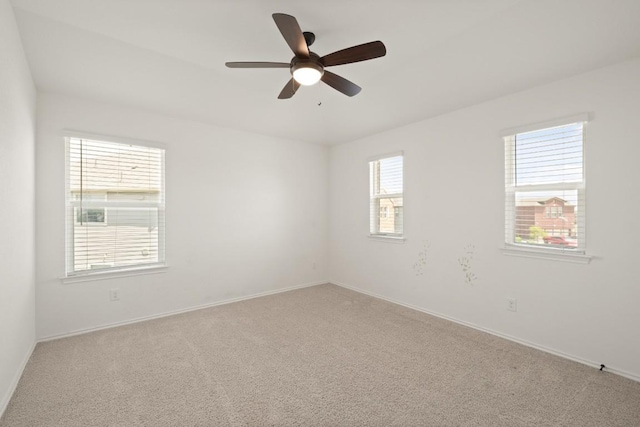 538 Thunder Valley Trl, Georgetown, TX 78626 - carpeted spare room featuring baseboards and ceiling fan