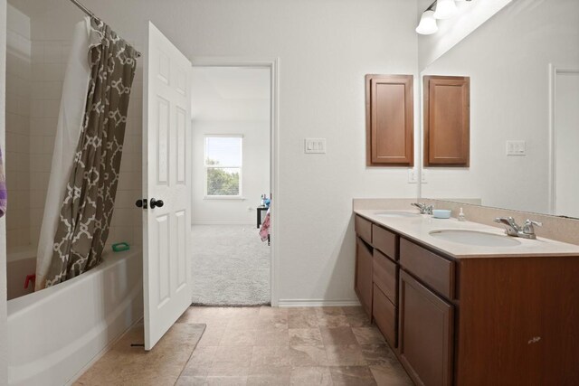 538 Thunder Valley Trl, Georgetown, TX 78626 - full bath with double vanity and shower / bath combo