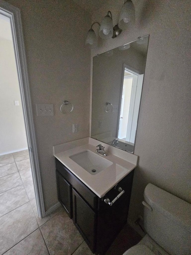 9405 Glynhill Ct, Killeen, TX 76542 - half bath with vanity and tile patterned floors